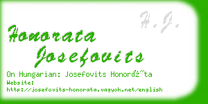 honorata josefovits business card